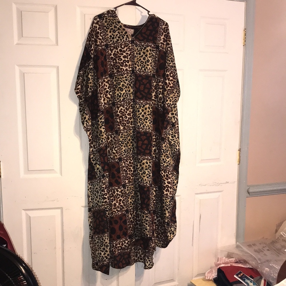 Women’s Maxi Animal Print Open Caftan